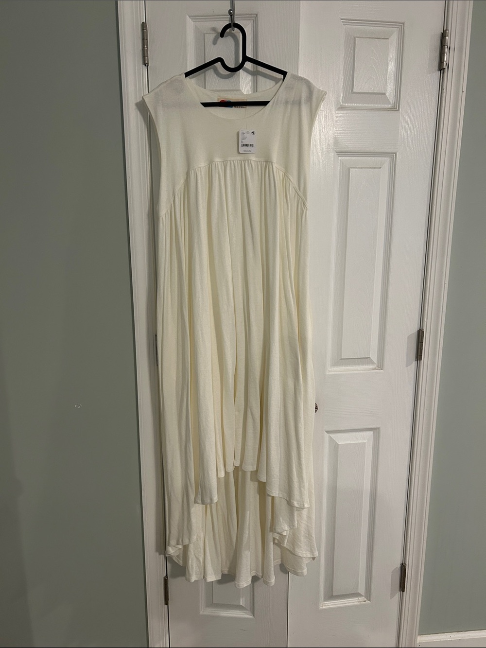Free People Cream High-Low Midi Dress